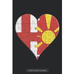 Independently published Planner: English Macedonian Flag United Heart Jigsaw Puzzle Flags Of England Macedonia