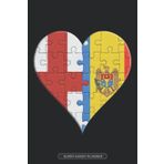 Independently published Planner: English Moldovan Flag United Heart Jigsaw Puzzle Flags Of England Moldova