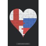 Independently published Planner: English Russian Flag United Heart Jigsaw Puzzle Flags Of England Russia