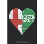 Independently published Planner: English Saudi Arabian Flag United Heart Jigsaw Puzzle Flags Of England Saudi Arabia