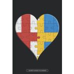 Independently published Planner: English Swedish Flag United Heart Jigsaw Puzzle Flags Of England Sweden
