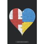 Independently published Planner: English Ukrainian Flag United Heart Jigsaw Puzzle Flags Of England Ukraine
