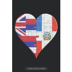 Independently published Planner: Hawaiian Dominican Flag United Heart Jigsaw Puzzle Flags Of Hawaii Dominican Republic