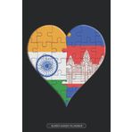 Independently published Planner: Indian Cambodian Flag United Heart Jigsaw Puzzle Flags Of India Cambodia
