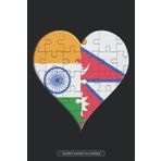 Independently published Planner: Indian Nepalese Flag United Heart Jigsaw Puzzle Flags Of India Nepal