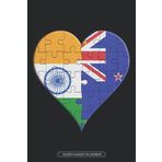 Independently published Planner: Indian New Zealander Flag United Heart Jigsaw Puzzle Flags Of India New Zealand