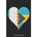 Independently published Planner: Ireland Bahamas Jigsaw Heart Design Combined Flags For Irish Bahamian