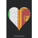 Independently published Planner: Ireland Sri Lanka Jigsaw Heart Design Combined Flags For Irish Sri Lankan