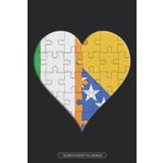 Independently published Planner: Irish Bosnian Flag United Heart Jigsaw Puzzle Flags Of Ireland Bosnia & Herzegovina