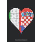 Independently published Planner: Italian Croatian Flag United Heart Jigsaw Puzzle Flags Of Italy Croatia