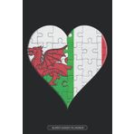 Independently published Planner: Italian Welsh Flag United Heart Jigsaw Puzzle Flags Of Italy Wales