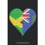 Independently published Planner: Jamaican British Islanders Flag United Heart Jigsaw Puzzle Flags Of Jamaica British Islands