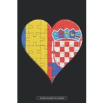 Independently published Planner: Romanian Croatian Flag United Heart Jigsaw Puzzle Flags Of Romania Croatia