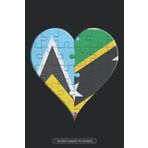 Independently published Planner: St Lucian Kittian Flag United Heart Jigsaw Puzzle Flags Of St Lucia Saint Kitts and Nevis