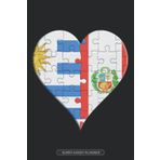 Independently published Planner: Uraguyan Peruvian Flag Combined To Heart Jigsaw Puzzle Flags Of Uruguay Peru