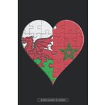 Independently published Planner: Welsh Moroccan Flag United Heart Jigsaw Puzzle Flags Of Wales Morocco