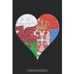 Independently published Planner: Welsh Serbian Flag United Heart Jigsaw Puzzle Flags Of Wales Serbia