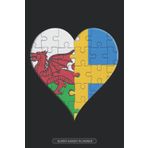 Independently published Planner: Welsh Swedish Flag United Heart Jigsaw Puzzle Flags Of Wales Sweden