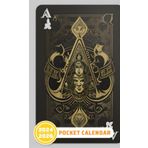 Independently published Pocket Calendar 2024-2026: Three-Year Monthly Planner for Purse, 36 Months from January 2024 to December 2026 | Ace of Spades sticker | Chicano style