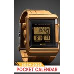 Independently published Pocket Calendar 2024-2026: Three-Year Monthly Planner for Purse, 36 Months from January 2024 to December 2026 | Digital watch design | Rectangular bezel | Vintage display