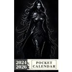 Independently published Pocket Calendar 2024-2026: Three-Year Monthly Planner for Purse, 36 Months from January 2024 to December 2026 | Valkyrie silhouette | Long hair | Slim body | Attractive