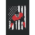 Independently published Red lineman on a USA flag: Dot Grid Jounal ToDo Exercise Book or Diary 6" x 9" (15.24 x 22.86 cm) 120 pages
