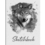 Independently published Sketchbook: Gray Wolf Face Design Cover gift for Men Women Kids: Notebook