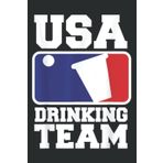 Independently published Usa Drinking Team Beer Pong Logo: Lined Journal Notebook Birthday Gift Present - 6x9 inches - 120 Pages