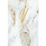Independently published V 2023: Black White Content Gold Golden Monogram Initial Letter V with Marble and Yellow Floral Academic Agenda Journal, Weekly Planner, To-do list for Women, Girls and School (6 in x 9 in)