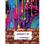 Independently published Vibrant Fusion: Colorful Dripping Graffiti Notebook: College Ruled, Urban
