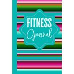 Independently published Western Serape Turquoise & Pink Fitness Journal Workout Planner Food Journal Cute Western Design Food Diary Western Themed Notebook