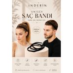 İnderin Inderin 3 Adet Unisex Sporcu Saç Bandı Ince Yoga Bant Sporcu Bandı Siyah Lastik Saç Bandı - Standart