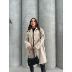 Indiana Bej Içi Desenli Kadın Trençkot - 36
