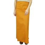 Indianbeautifulart Sari için İç Etek Astar Etnik Hint Katı Pamuk İç Etek Sarı, Sarı, One Size