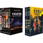 İndigo Kitap Karantina Serisi Seti-5 Kitap Takım- Ciltli Kutulu ve 3391 Km Serisi 2 Kitap Kutulu Ciltli