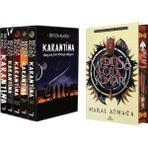 İndigo Kitap Karantina Serisi Seti-5 Kitap Takım- Ciltli Kutulu ve Medusa'nın Ölü Kumları 2 Ciltli Yan Boyalı