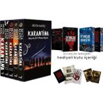 İndigo Kitap Karantina Serisi Seti-5 Kitap Takım- Ciltli Kutulu ve Oyuncak Mahşeri Yan Boyamalı Kutu Ciltli
