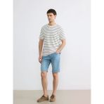 İndigo Slim Fit Erkek Jean Şort