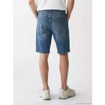 İndigo Süper Skinny Fit Erkek Jean Şort