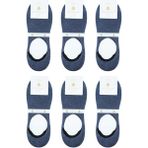 Indigo Ultra Lüks 6'lı Görünmez Bambu Erkek Çorap CRP366 - 41 - 44 - İndigo