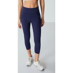 İndigo Yüksek Bel Slim Fit Dar Paça Kadın Kapri Tayt - 93097