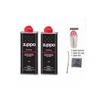İNDİRİM CENTER Zippo Benzin 2 Adet Zippo Taşı Ve Fitil Süper Ikmal Seti