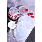 İndirimdiyarı 6’Lı Silikon Kapak Set Yıkanabilir, Mikrodalga Fırında Kullanıma Uygun Hava Almaz 6'Lı Streç Kapak