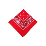 indirimsepeti Etnik Desenli Bandana Fular Kafa Bandı Unisex Kırmızı
