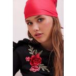 indirimsepeti Saten Kırmızı Fular Bandana Saten Kumaş Anma Etkinlik Kutlama Bandana 10 Adet