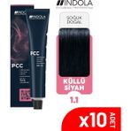 Indola Pcc 1.1 60ML Küllü Siyah Saç BOYASI-10LU