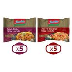 Indomie Noodle Gurme 80 gr Soya Soslu & Acı ve Baharatlı 10 lu Karma Paket