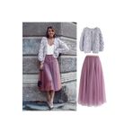INDRESS STUDIO Kadın Gül Kurusu Rengi Midi Boy Etek