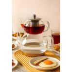 Indüksiyon Tabanlı Borosilikat Cam Çaydanlık – 500 ml Üst Demlik + 1800 ml Alt Demlik - standart