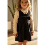 İnebolu Kids Fiyonk Detaylı Siyah Elbise Elbise Beyaz Body 2 Li - 5 - 6 Yaş - Siyah - Krem
